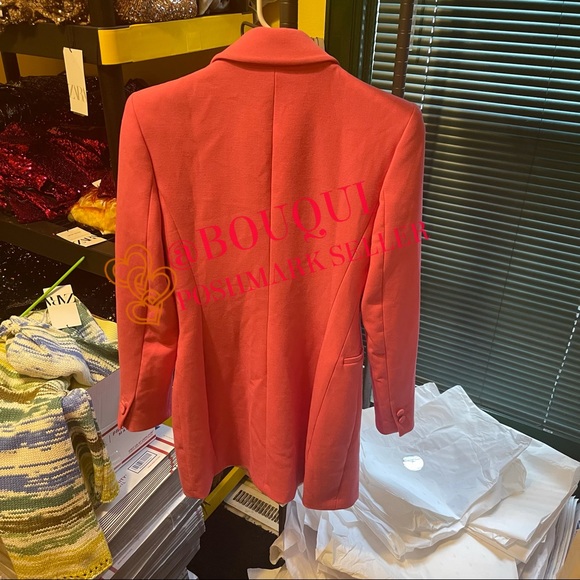 BLOGGER FAV ZARA DOUBLE BREASTED FROCK PINK BLAZER - Picture 4 of 15